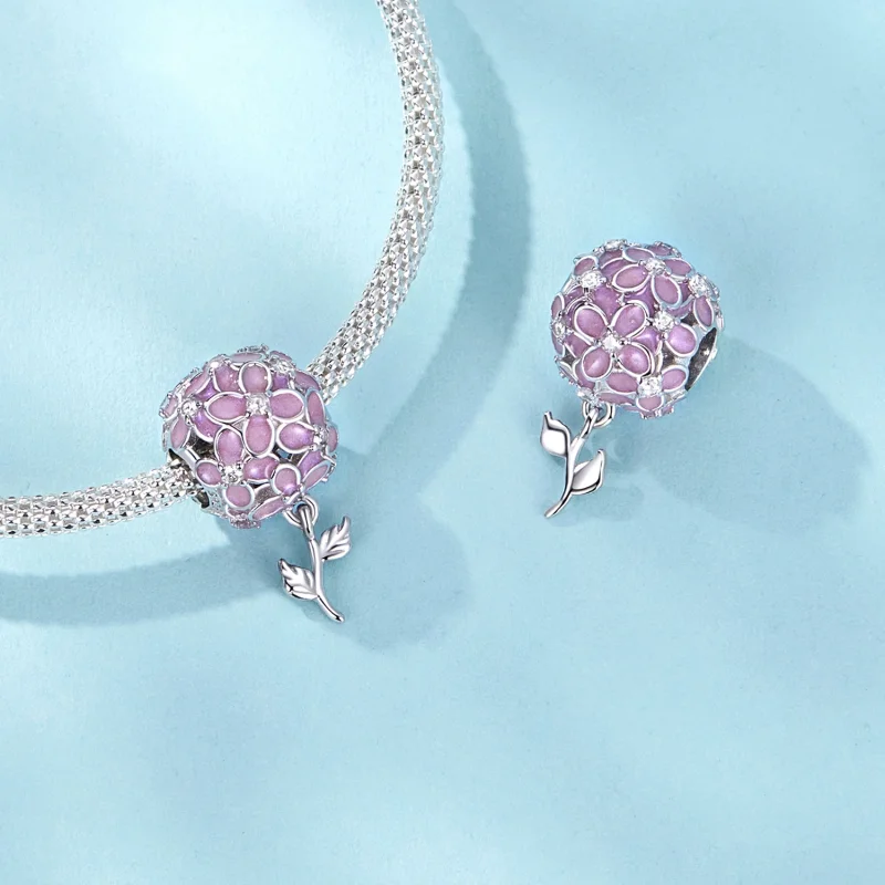 (image for) PANDORA Style Pink Flower Ball Beads - SCC2738 - View 4