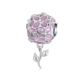 PANDORA Style Pink Flower Ball Beads - SCC2738 PANDORA Style Pink Flower Ball Beads - SCC2738