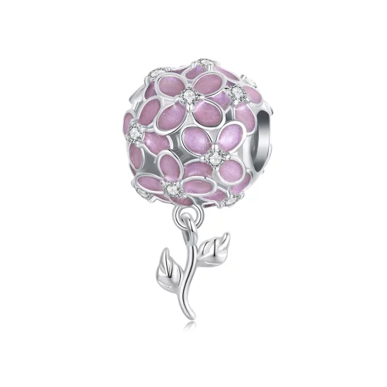 PANDORA Style Pink Flower Ball Beads - SCC2738