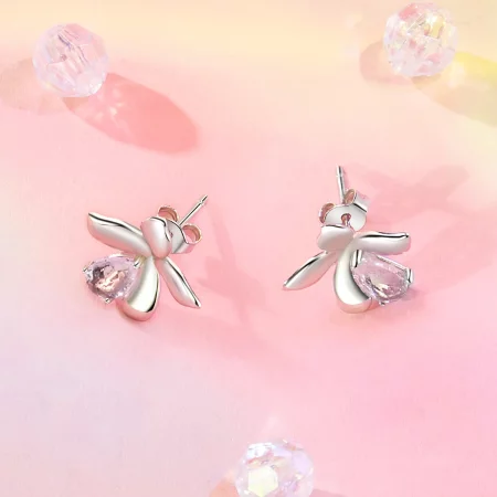 PANDORA Style Pink Flower Earrings - SCE1723