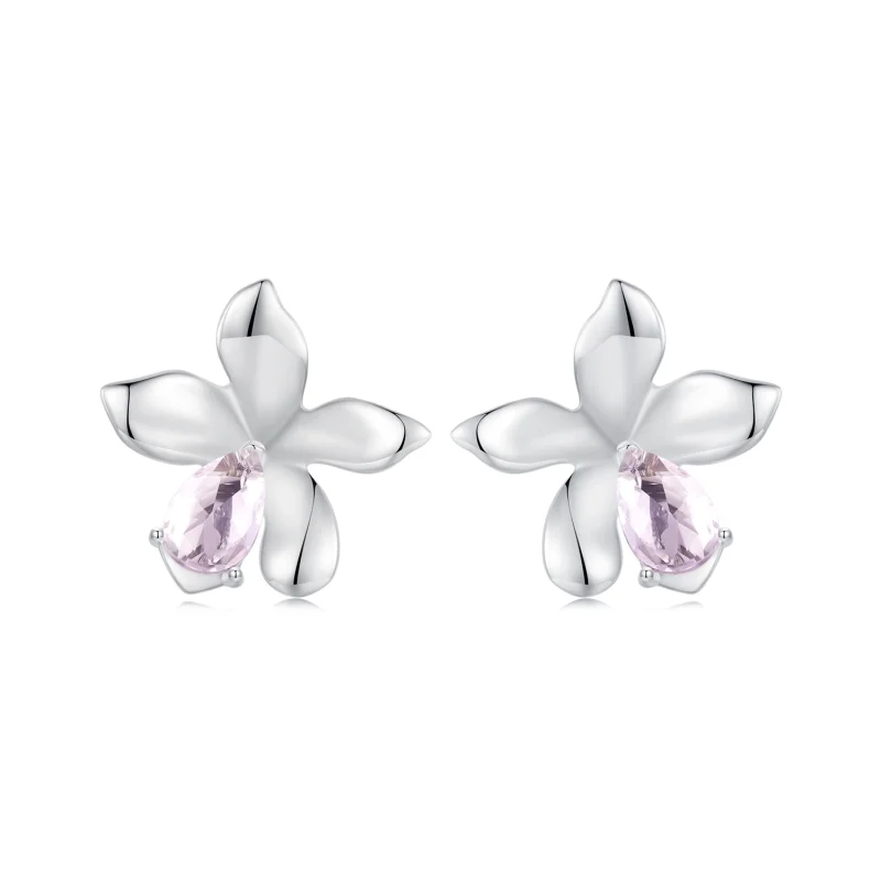 (image for) PANDORA Style Pink Flower Earrings - SCE1723 - Product Image