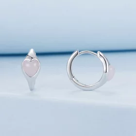 PANDORA Style Pink Heart Earrings - BSE1000