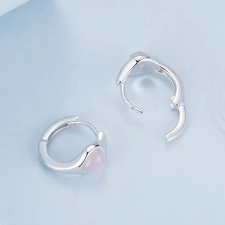 PANDORA Style Pink Heart Earrings - BSE1000