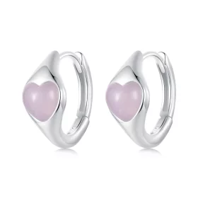 PANDORA Style Pink Heart Earrings - BSE1000