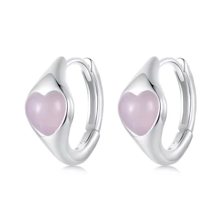 PANDORA Style Pink Heart Earrings - BSE1000