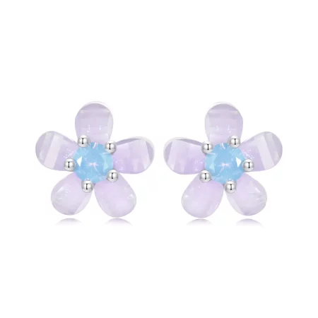 PANDORA Style Purple Flower Earrings - SCE1733