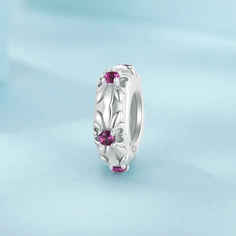 (image for) PANDORA Style Retro Iris Silicone Spacer Beads - SCC2756 - View 2