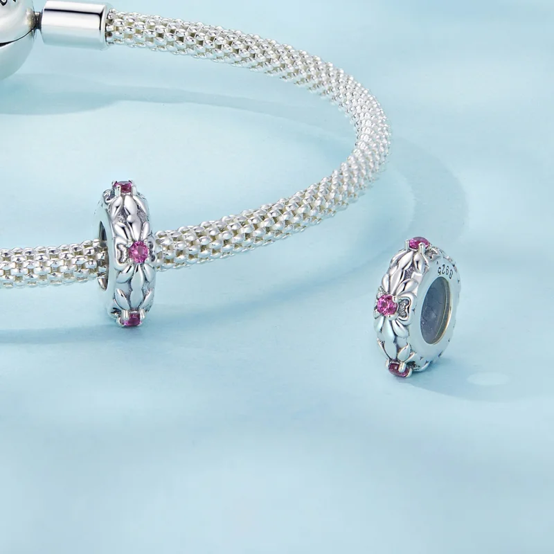 (image for) PANDORA Style Retro Iris Silicone Spacer Beads - SCC2756 - View 4