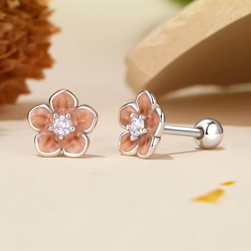 (image for) PANDORA Style Romantic Cherry Blossom Earrings - BSE992 - View 3