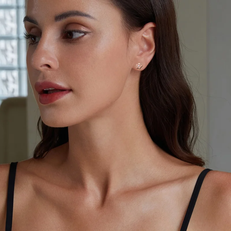 (image for) PANDORA Style Romantic Cherry Blossom Earrings - BSE992 - View 7