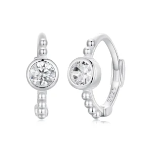 (image for) PANDORA Style Simple Sterling Silver Bead Earrings - SCE1731