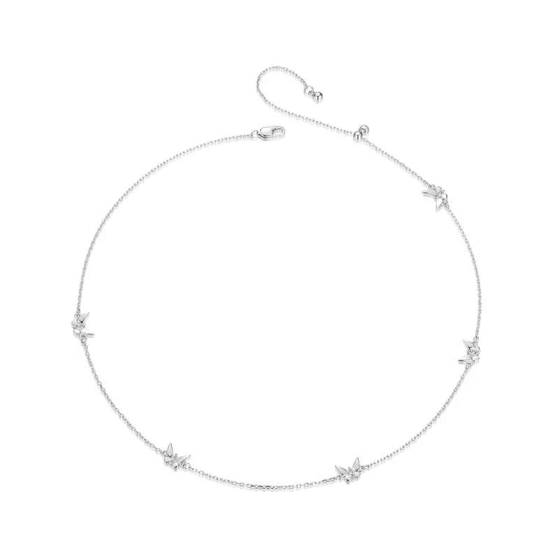 (image for) PANDORA Style Small Butterfly Clavicle Chain Necklace - BSN376 - Product Image