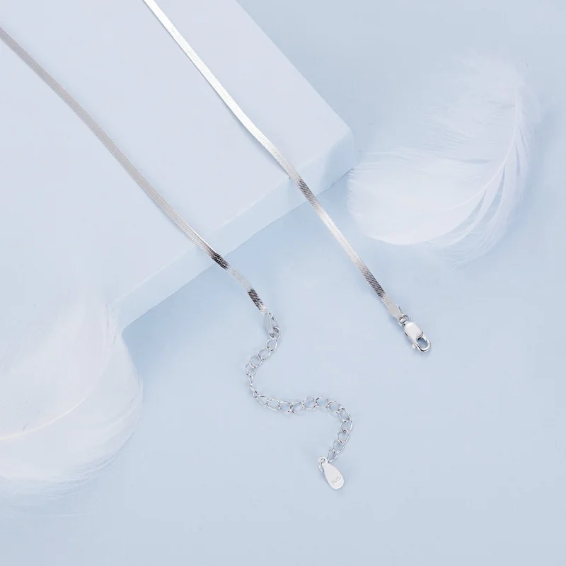 (image for) PANDORA Style Snake Bone Chain Basic Necklace - BSA008 - View 4