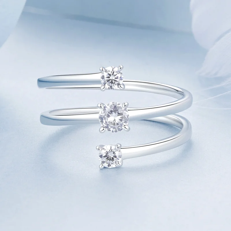 (image for) PANDORA Style Sparkling Wrap Open Ring - BSR532-E - View 3