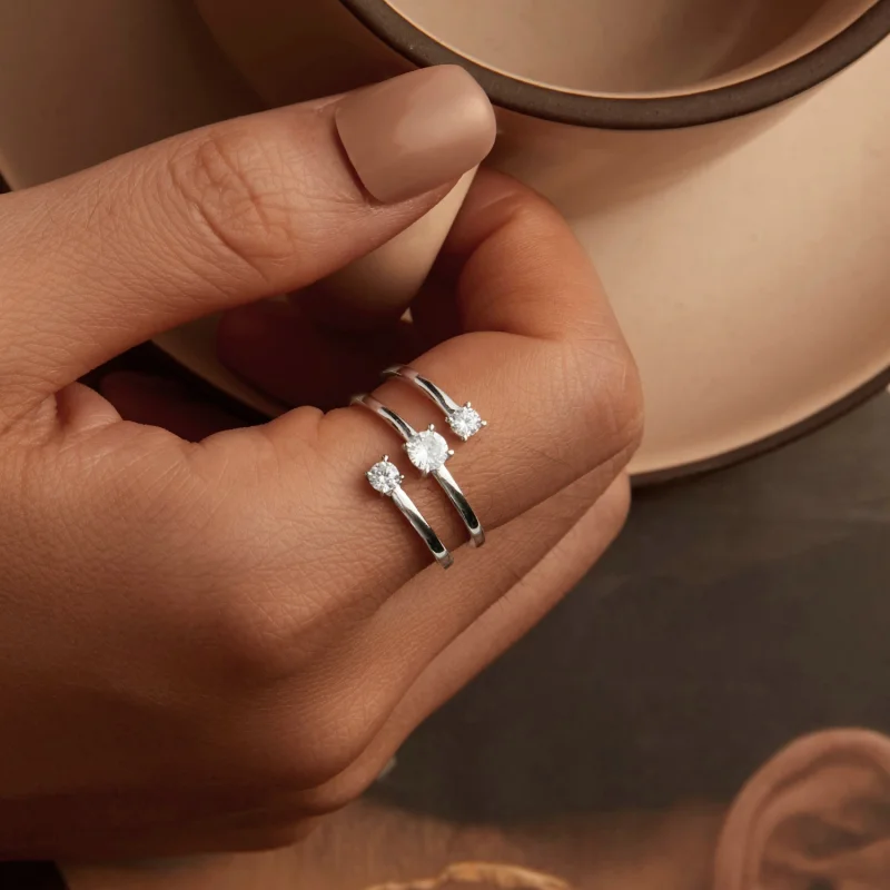 (image for) PANDORA Style Sparkling Wrap Open Ring - BSR532-E - View 4