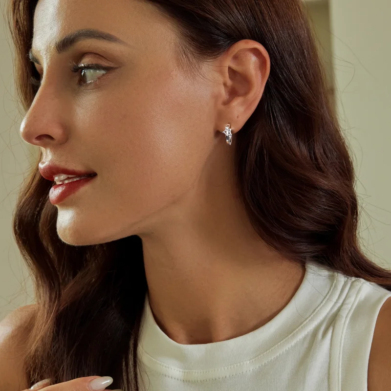 (image for) PANDORA Style Star Belt Ear Buckle Earrings - SCE1726 - View 7