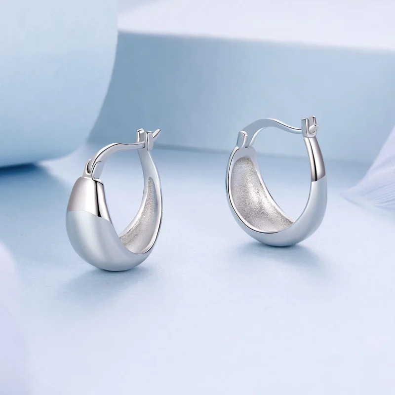 (image for) PANDORA Style Strong Metal Ear Buckle Earrings - BSE967 - View 3