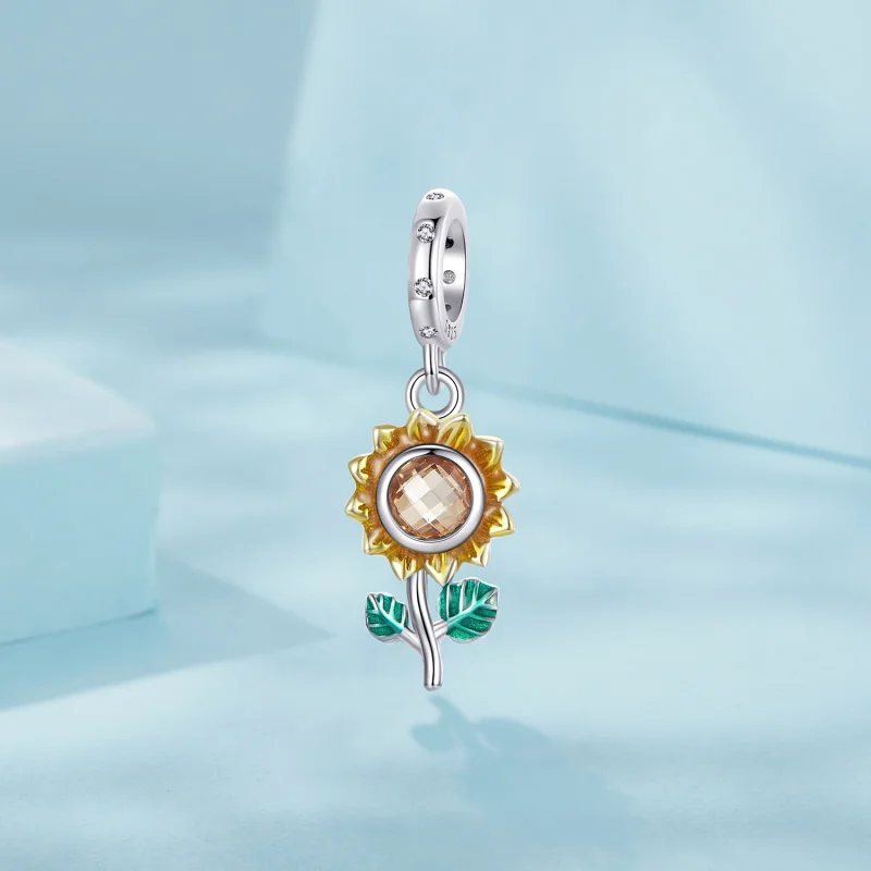 (image for) PANDORA Style Sunflower Hanging Dangle - SCX151 - View 2