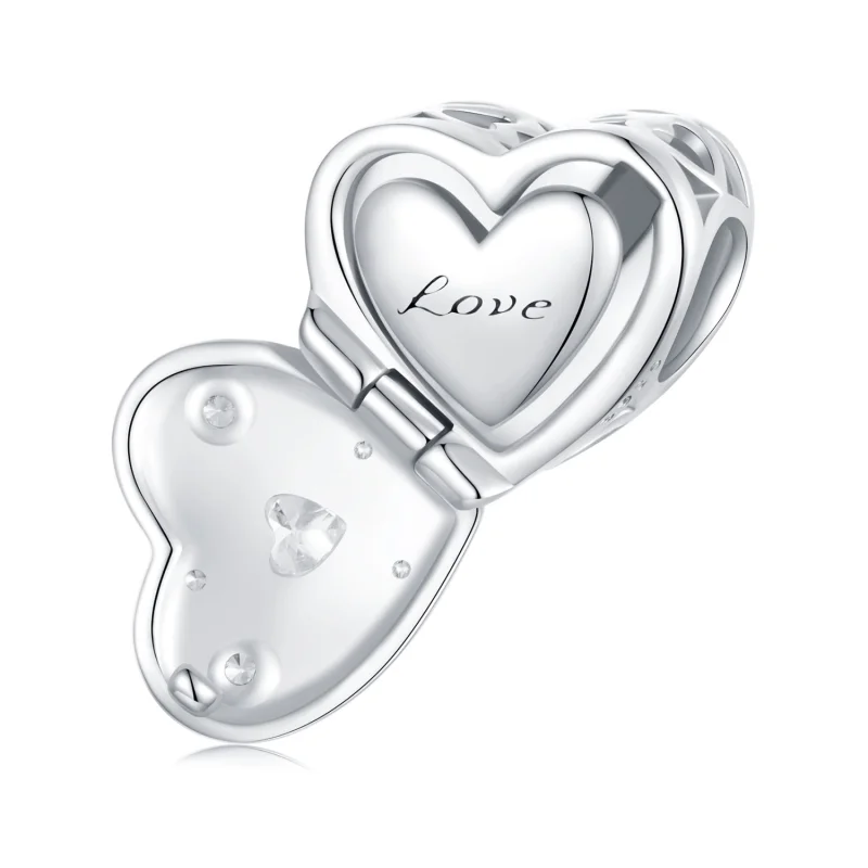 (image for) PANDORA Style Valentine's Day Open And Close Heart Beads - BSC973 - View 2