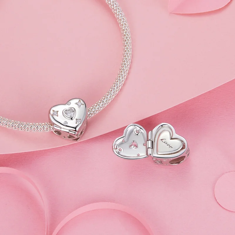 (image for) PANDORA Style Valentine's Day Open And Close Heart Beads - BSC973 - View 5