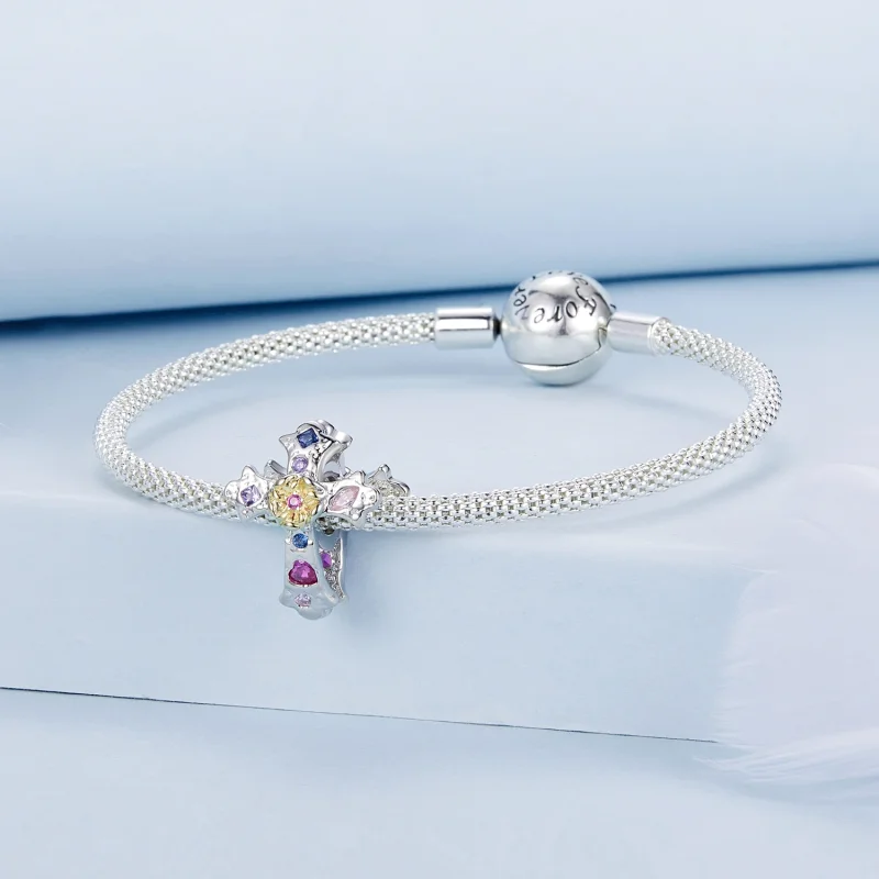 (image for) PANDORA Style Vintage Cross Charm - BSC1005 - View 3