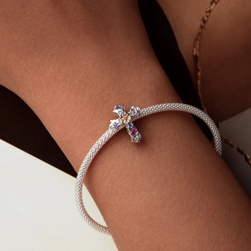 (image for) PANDORA Style Vintage Cross Charm - BSC1005 - View 6