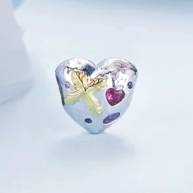 PANDORA Style Vintage Cross Heart Charm - BSC1006 PANDORA Style Vintage Cross Heart Charm - BSC1006