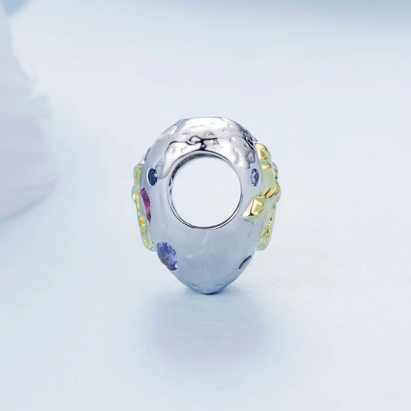 (image for) PANDORA Style Vintage Cross Heart Charm - BSC1006 - View 3