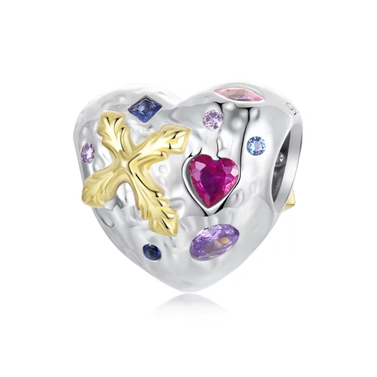 PANDORA Style Vintage Cross Heart Charm - BSC1006