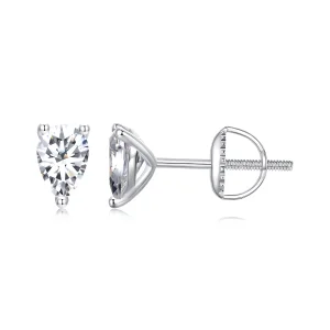 PANDORA Style Water Drop Moissanite Earrings (Two Certificates) - MSE049 (image for) PANDORA Style Water Drop Moissanite Earrings (Two Certificates) - MSE049