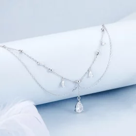 PANDORA Style Water Drop Tassel Necklace - BSN383 PANDORA Style Water Drop Tassel Necklace - BSN383