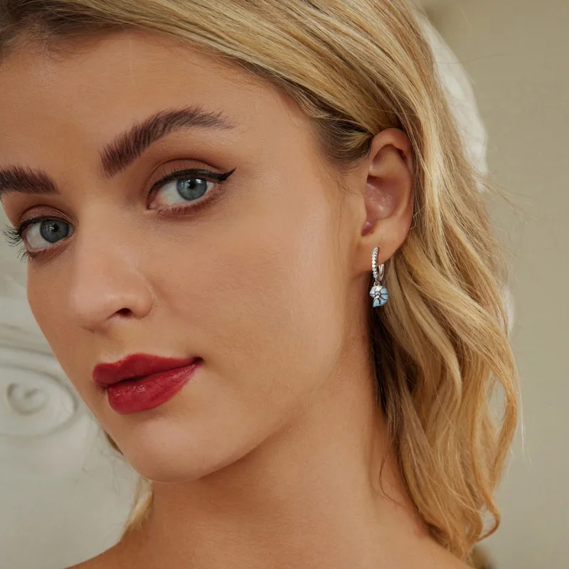 (image for) PANDORA Style Blue conch earrings - BSE1012 - View 8