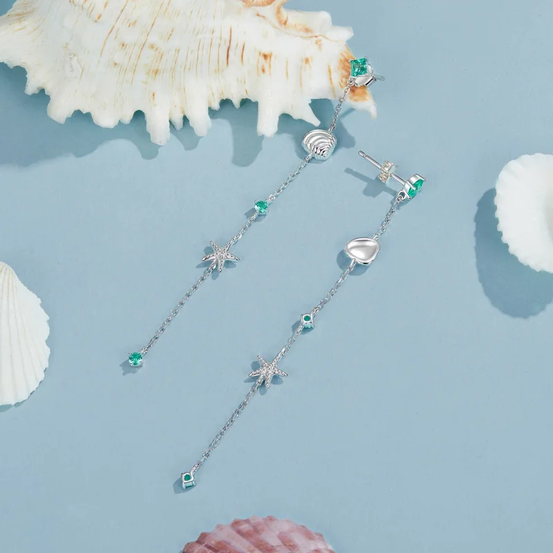 (image for) PANDORA Style Blue Ocean Earrings - BSE1013 - View 4