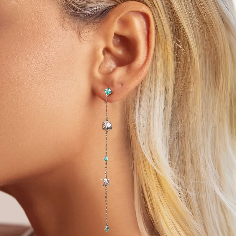 (image for) PANDORA Style Blue Ocean Earrings - BSE1013 - View 5