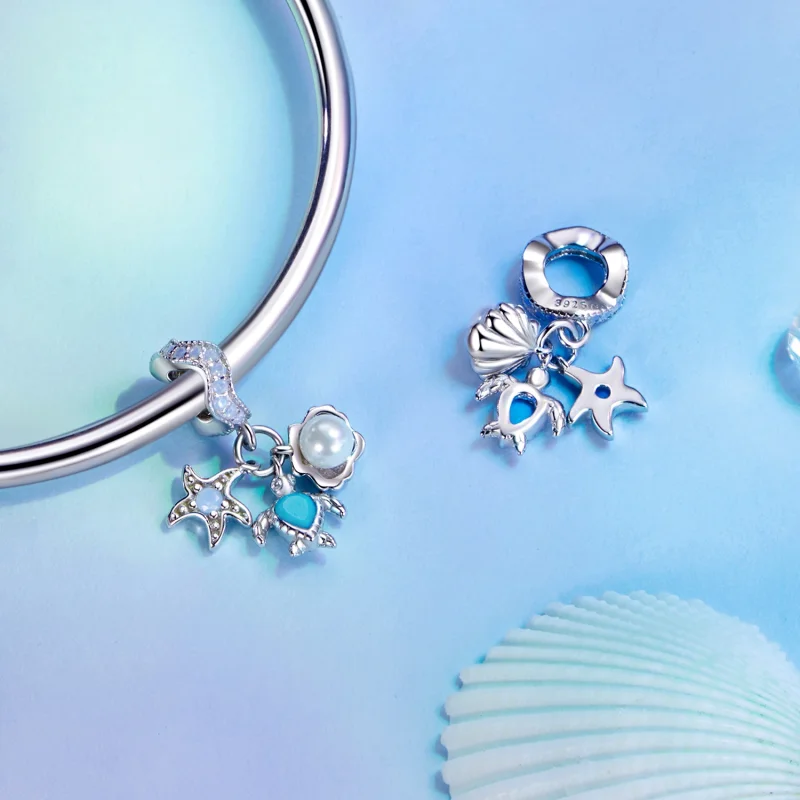 (image for) PANDORA Style Blue Ocean Pendant - BSC992 - View 4