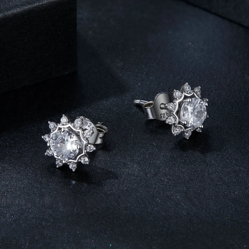 (image for) PANDORA Style Brilliant Beauty 0.5ct Moissanite Earrings (Two Certificates) - MS - View 3