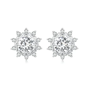 (image for) PANDORA Style Brilliant Beauty 0.5ct Moissanite Earrings (Two Certificates) - MSE048