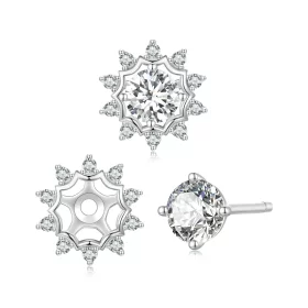 PANDORA Style Brilliant Beauty 0.5ct Moissanite Earrings (Two Certificates) - MSE048 PANDORA Style Brilliant Beauty 0.5ct Moissanite Earrings (Two Certificates) - MSE048