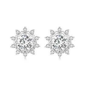 PANDORA Style Brilliant Beauty 0.5ct Moissanite Earrings (Two Certificates) - MSE048 PANDORA Style Brilliant Beauty 0.5ct Moissanite Earrings (Two Certificates) - MSE048