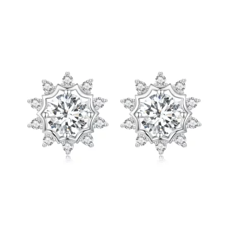 PANDORA Style Brilliant Beauty 0.5ct Moissanite Earrings (Two Certificates) - MSE048