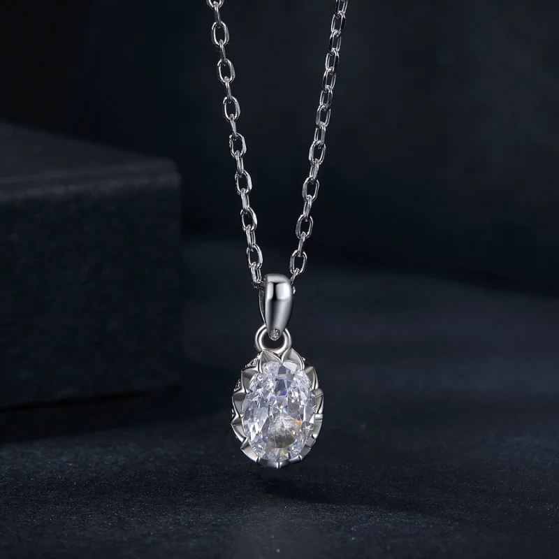 (image for) PANDORA Style Brilliant Beauty 1ct Moissanite Necklace (with one certificate) - - View 3