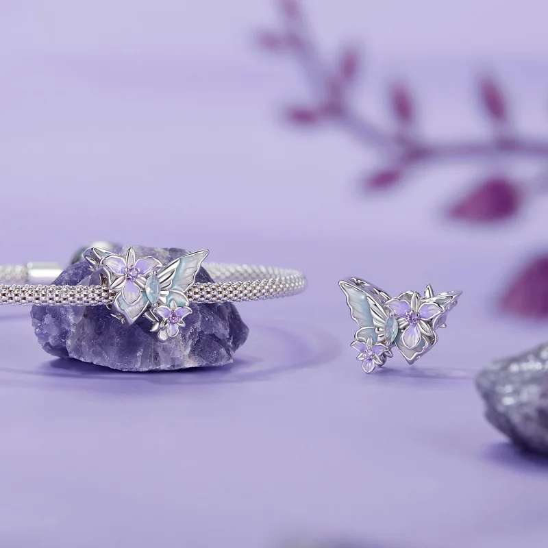 (image for) PANDORA Style Butterfly Iris charm - BSC1030 - View 4