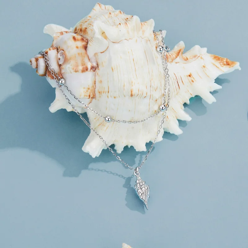 (image for) PANDORA Style Conch Shell Necklace - BSN387 - View 2