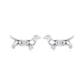 PANDORA Style Dachshund Earrings - SCE1745 PANDORA Style Dachshund Earrings - SCE1745