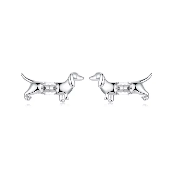 PANDORA Style Dachshund Earrings - SCE1745