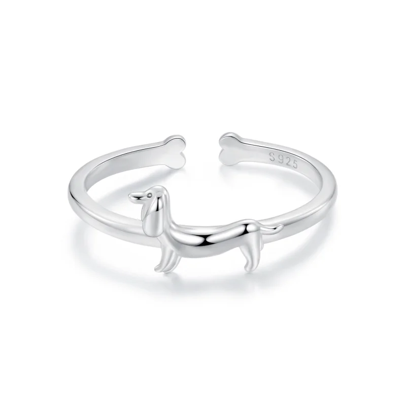 (image for) PANDORA Style Dachshund Open Ring - SCR1029-E - Product Image