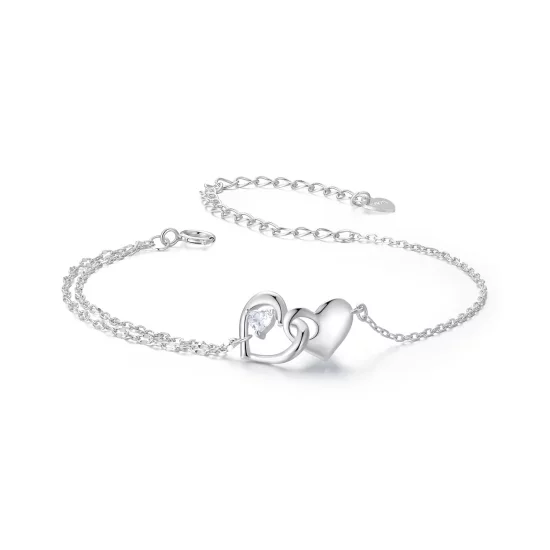 PANDORA Style Double Heart Bracelet - BSB178