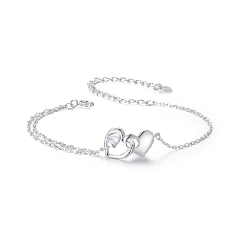 (image for) PANDORA Style Double Heart Bracelet - BSB178 - Product Image
