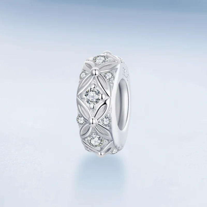 (image for) PANDORA Style Embossed pattern silicone spacer charm - BSC1011 - View 2