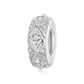 PANDORA Style Embossed pattern silicone spacer charm - BSC1011 PANDORA Style Embossed pattern silicone spacer charm - BSC1011